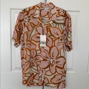 Zara Mens Hawaiian Regular Fit Shirt Size L